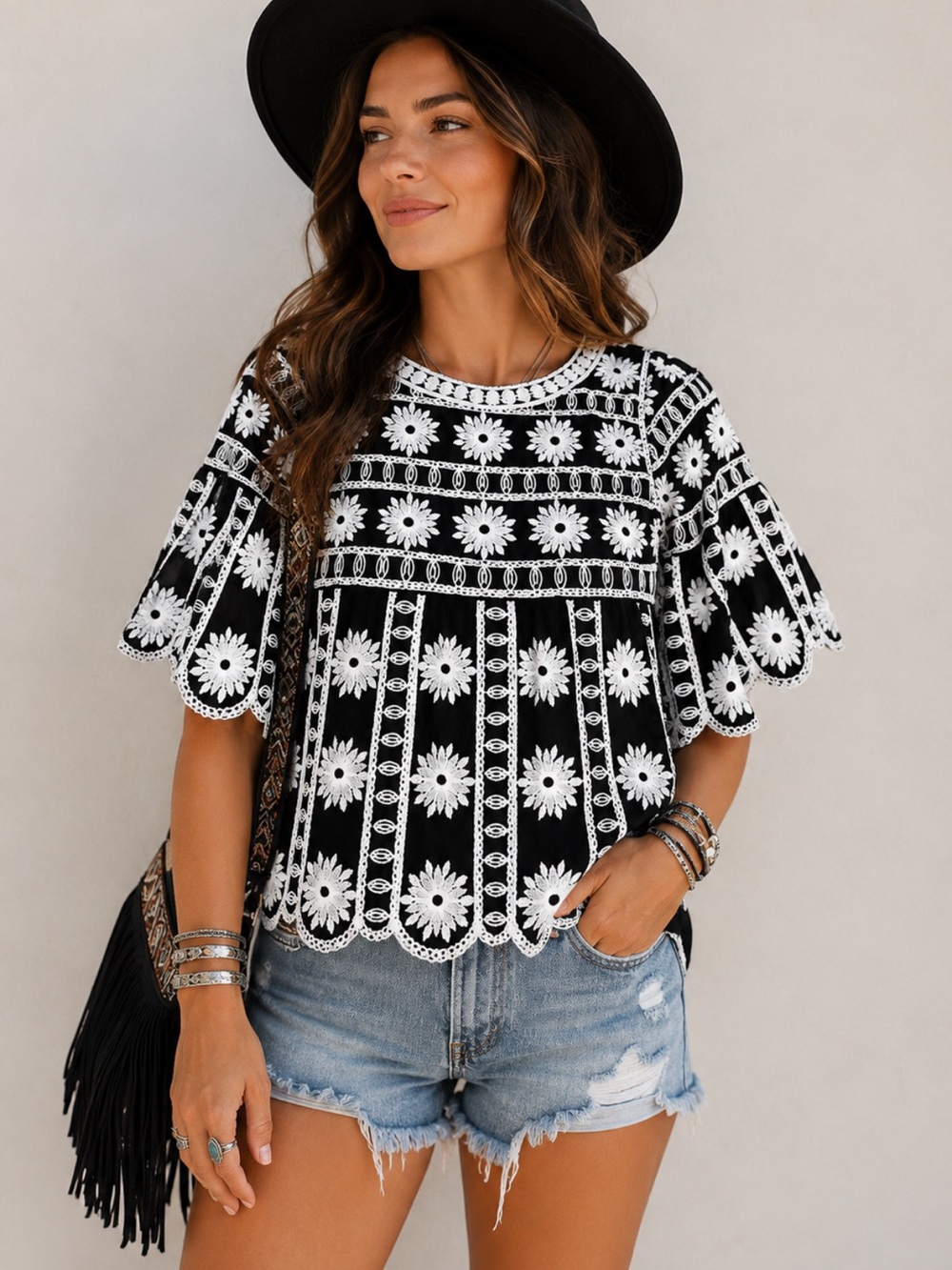 Kindred Embroidered Top Boho